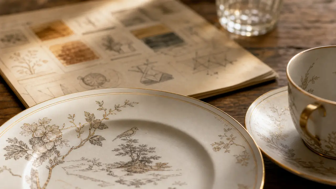 Hermès art de la table : assiettes en porcelaine et filets or