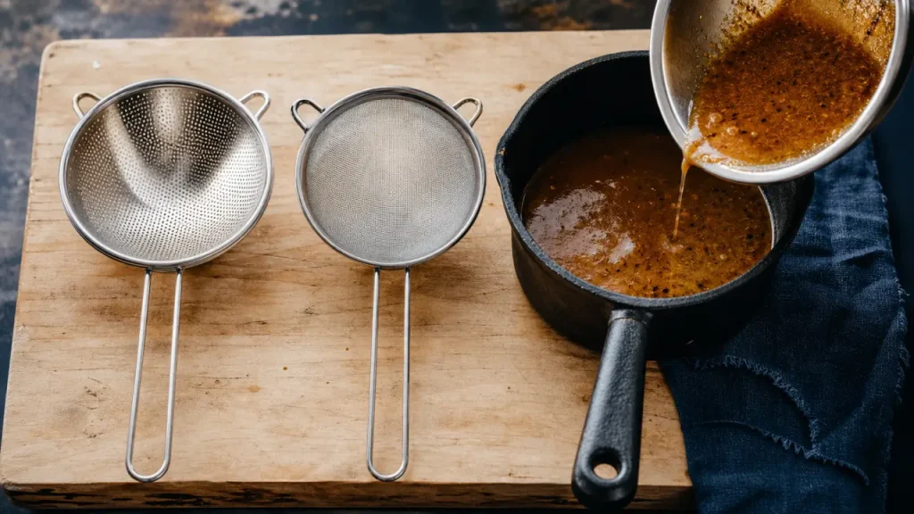 Chinois perforé ou étamine : choisir le bon ustensile de cuisine pour sauces, bouillons et crèmes