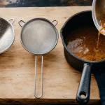 Ustensiles chinois cuisine : chinois perforé et étamine pour sauces et bouillons