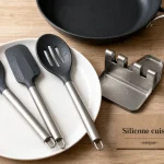 Ustensiles de cuisine en silicone pour protéger l’antiadhésif, facile à prendre en main