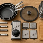 Ustensiles de cuisine Mathon sur plan de travail, cuisine durable et organisée
