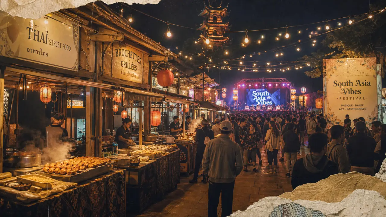 Asian street food festival 2025 : stands et scène South Asia Vibes