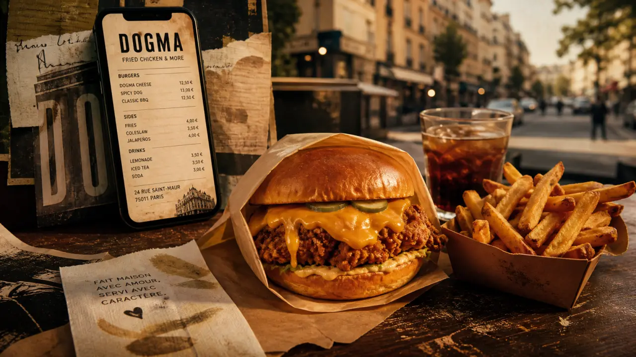 Dogma street food Paris 10e : fried chicken, frites et prix