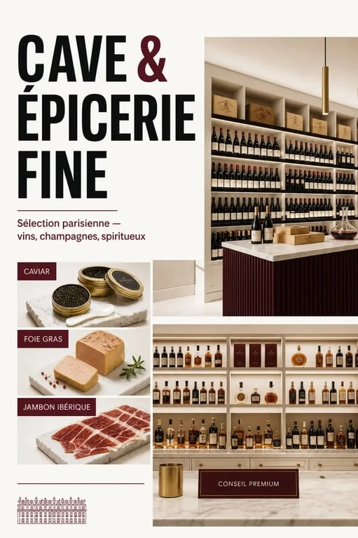 Intérieur de le manoir vins et épicerie fine avec vins et produits d'exception