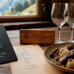 La Bergerie cave à vin et restaurant : carte des vins et terrasse