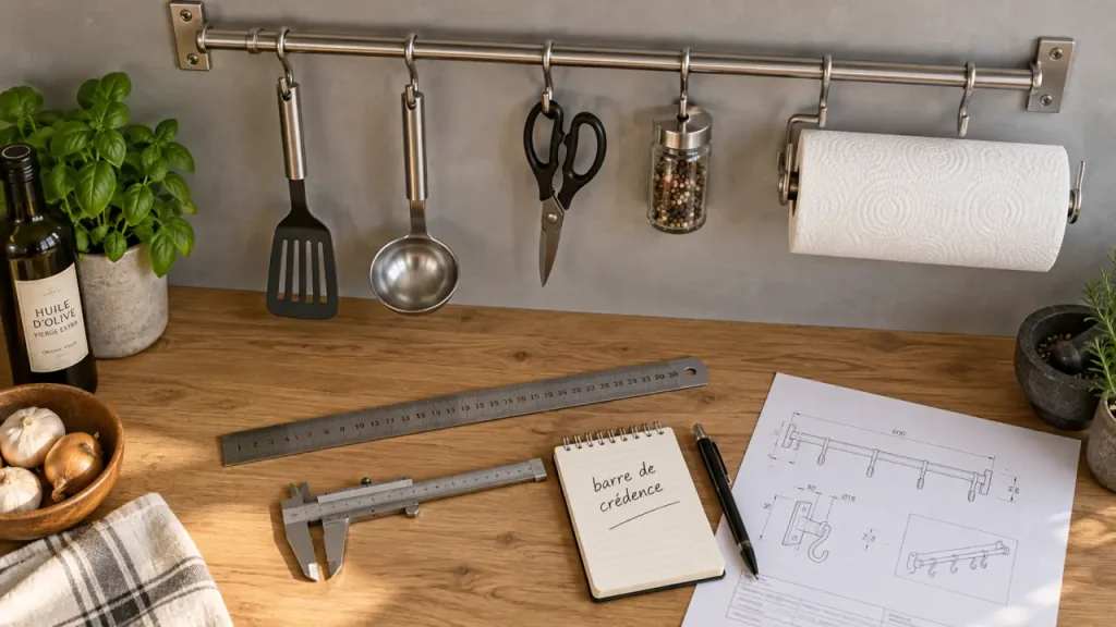 Barre à ustensiles de cuisine : vérifiez la compatibilité avant de fixer vos accessoires