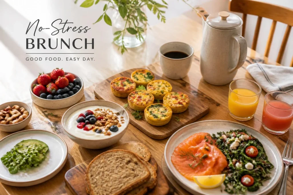 Brunch gourmand et sain à la maison : sucré-salé, boissons et organisation sans stress