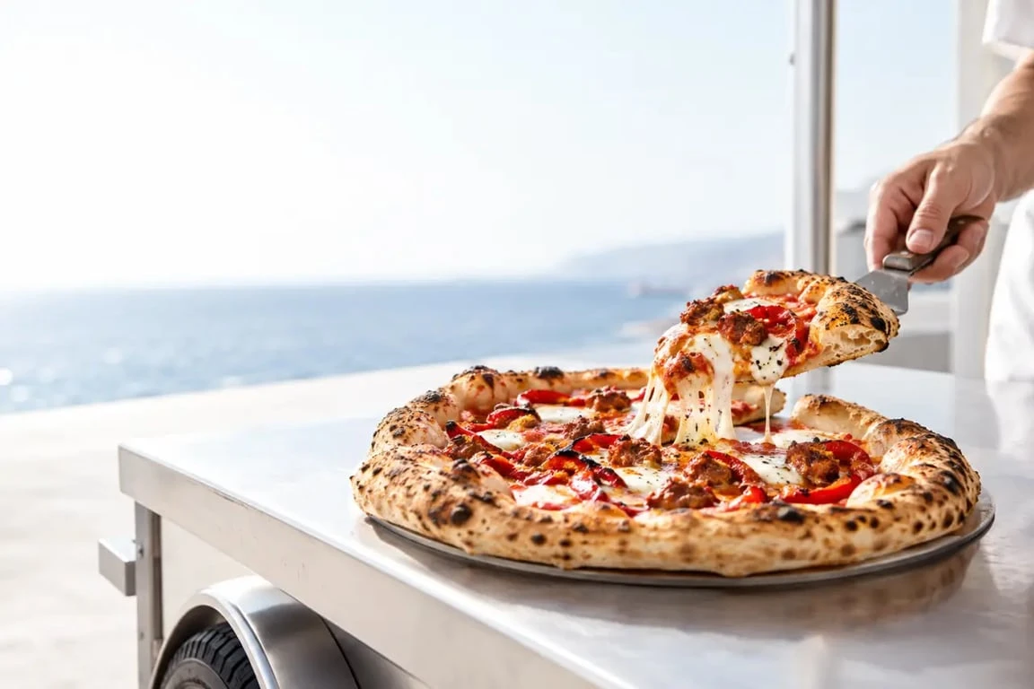 Pizza napolitaine servie par Tranquillo Street Food à Marseille