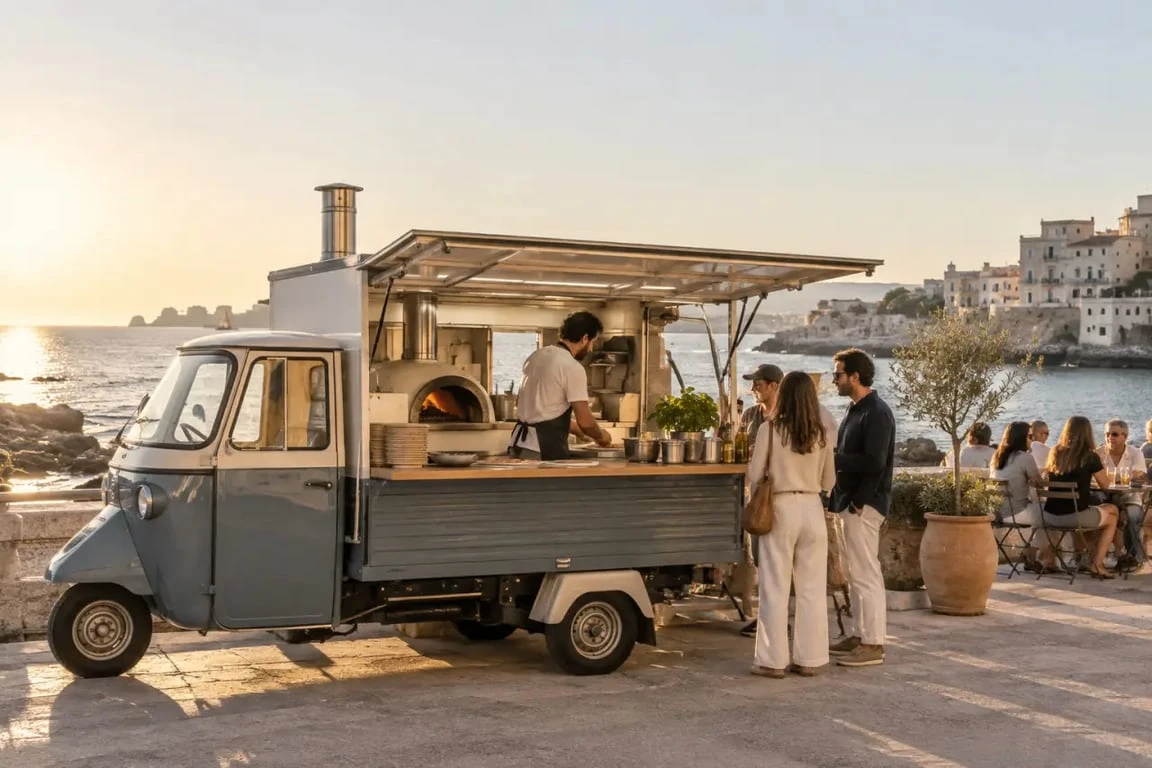 Tranquillo Street Food et son triporteur-pizzeria près de la mer à Marseille