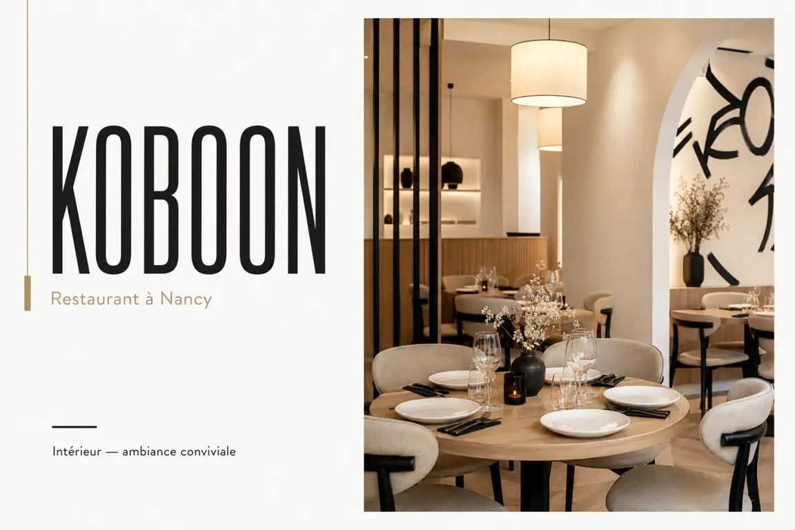 Koboon street food thai raffinée nancy : salle du restaurant à Nancy avec ambiance conviviale