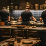 Ju maison de cuisine à Bonnieux, cuisine étoilée intérieure