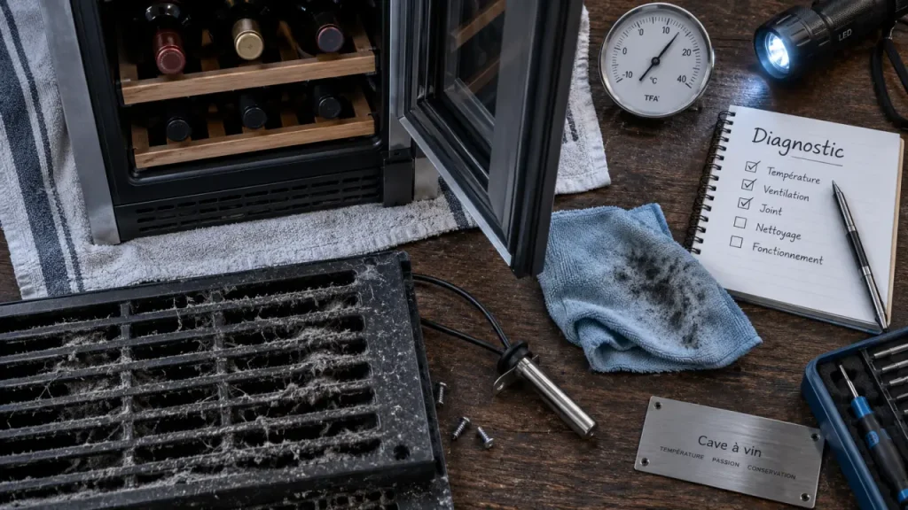 Réparation cave à vin : le mauvais geste qui transforme une panne simple en fuite coûteuse