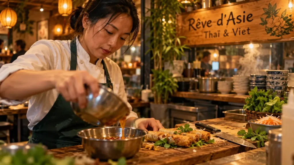 Rêve d’Asie Thaï & Viet au Barp : cuisine maison et plats préparés devant vous