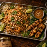 Sukhumvit thaï street food paris 11 : pad thaï halal, satay, sur place, à emporter
