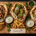tizi greek street food metz : souva pita, frites maison et tzatziki